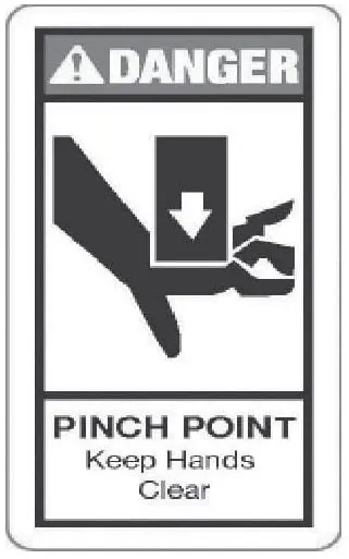 10-Ton Pinch Point Safety Decal – S52055200