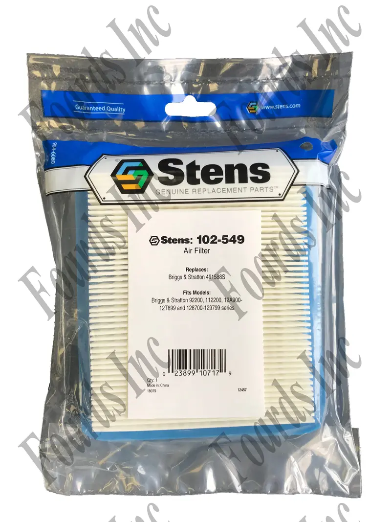 102-549 Air Filter Replacement for Briggs & Stratton 491588s Engine Models