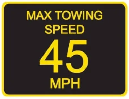 45 MPH Speed Warning Decal – LS Compliant