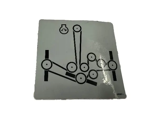 Belt Routing Diagram Decal – Clear Visual Guide for Maintenance
