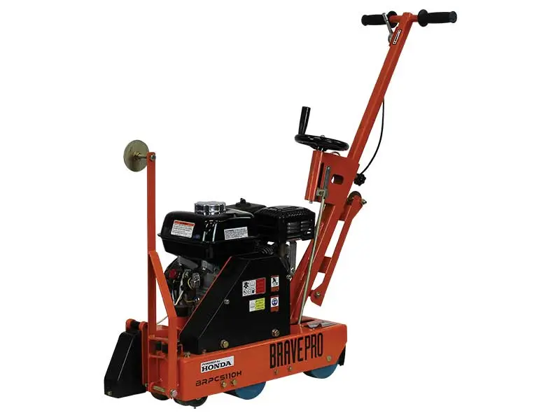 BravePro Green Concrete Saw – Honda GX200 Engine, 11-Inch Blade (BRPCS110H)