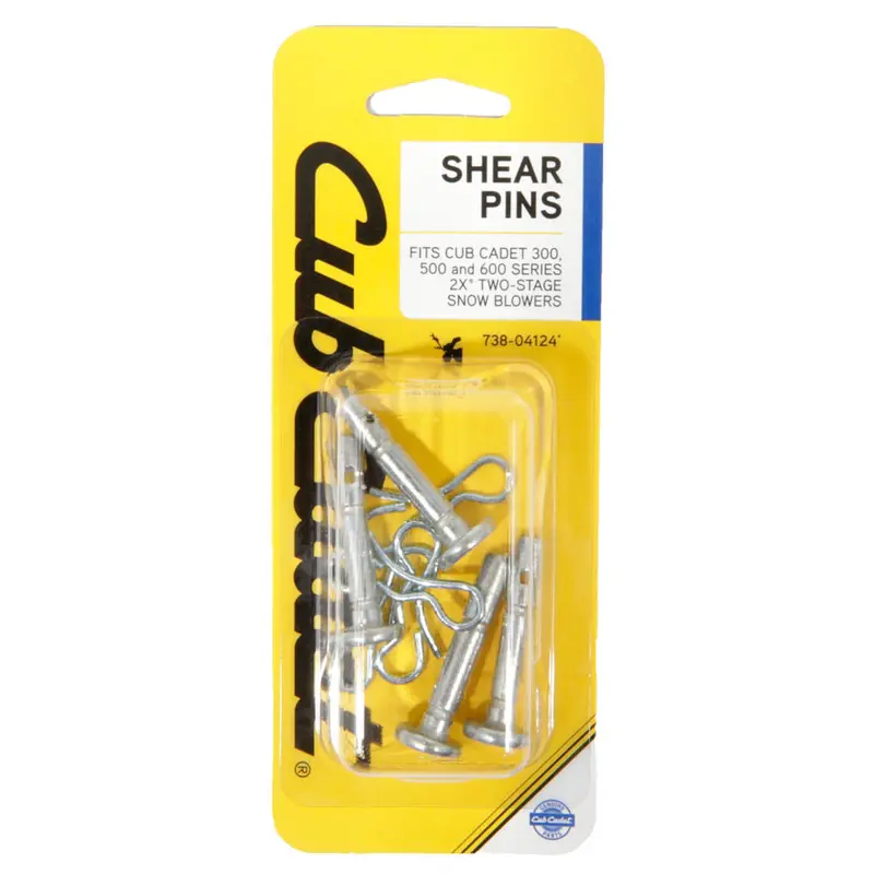 Cub Cadet 2X Replacement Shear Pins – Pack of 6 (Model 490-241-C063)
