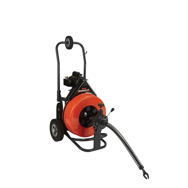 General Pipe Cleaners SpeedRooter 92R Electric Drain Cleaner with 100-Foot, 3/4-Inch Flexible Cable