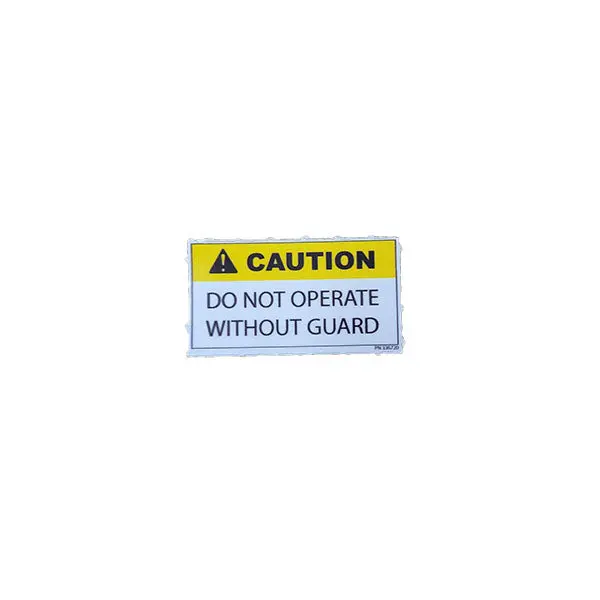 Guard Required Operation Warning Decal