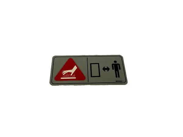 Hot Surface Warning Decal – Gray Industrial Safety Label