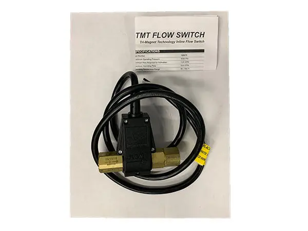 Inline Magnetic Flow Switch: 12 GPM Capacity, 5000 PSI Rating, 3/8″ NPT-F Inlet