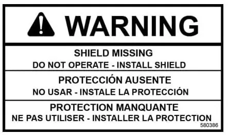 Kinetic Log Splitter Shield Warning Decal (Part #580386)
