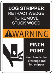 Log Stripper Identification Decal, Low-Sulfur Compliant (Part #778717)