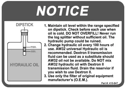 Operator Safety Notice Decal (410-647)