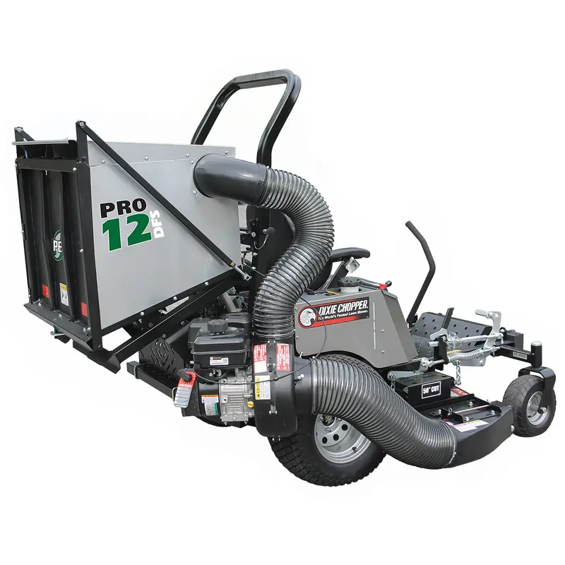 PECO Bobcat Pro 12DFS Aluminum Bagger – 8 Bushel, Dump-Style, PTO-X Driven (23651201)