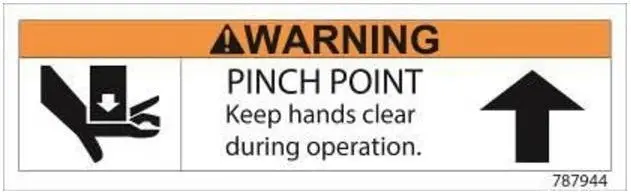 Pinch Point Hazard Safety Decal – LS Certified