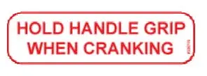 Speed Control Decal: Fast / Slow / Off