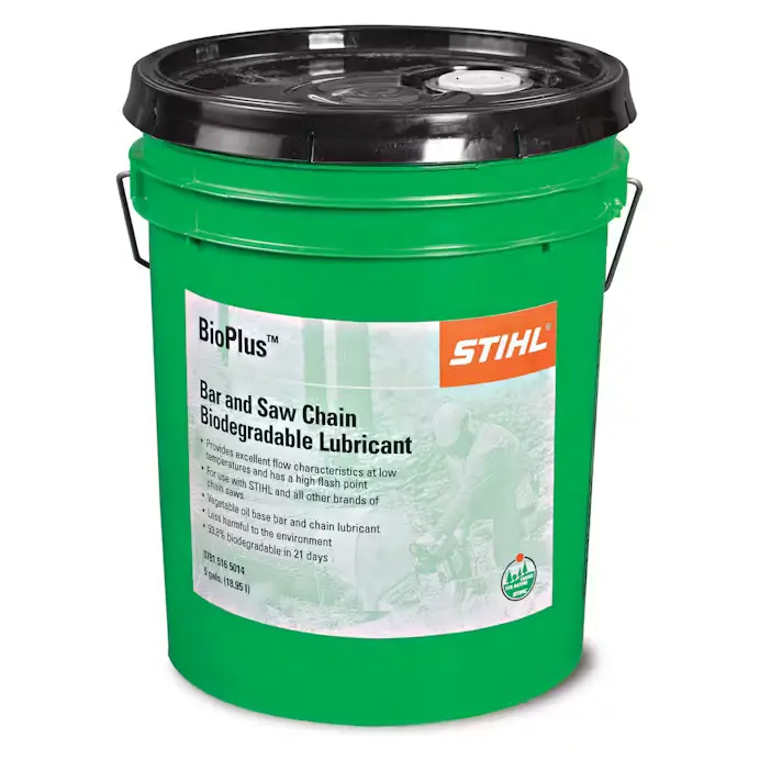 STIHL BioPlus Bar and Chain Oil – 5-Gallon Pail (Part #07815165014)
