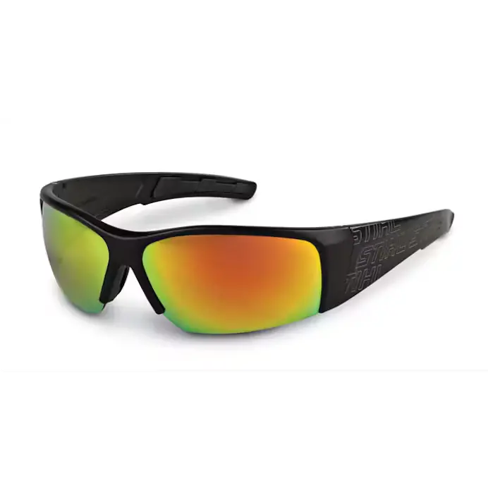 STIHL Black Wrap Protective Eyewear with Silver Mirror Lens – 7010 884 0370