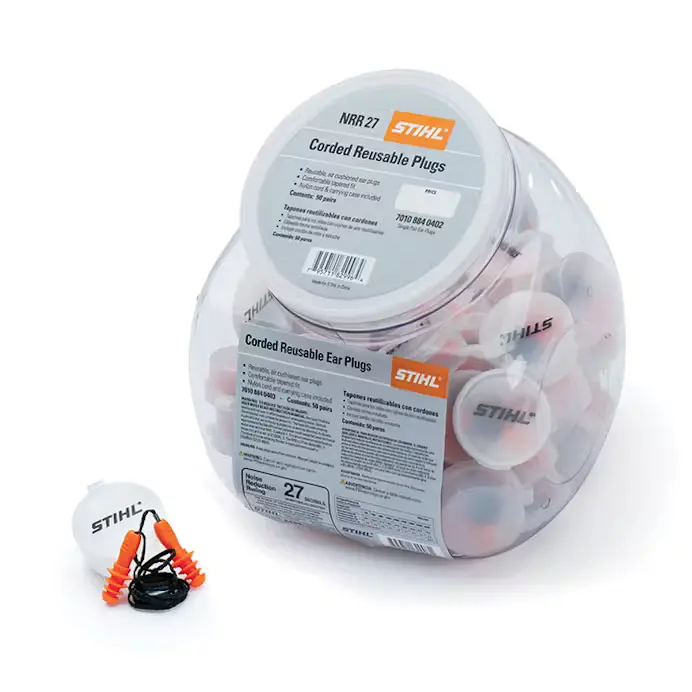 STIHL Corded Foam Ear Plug Pack – 50 Pairs for Bulk Use (Model 7010 884 0403)