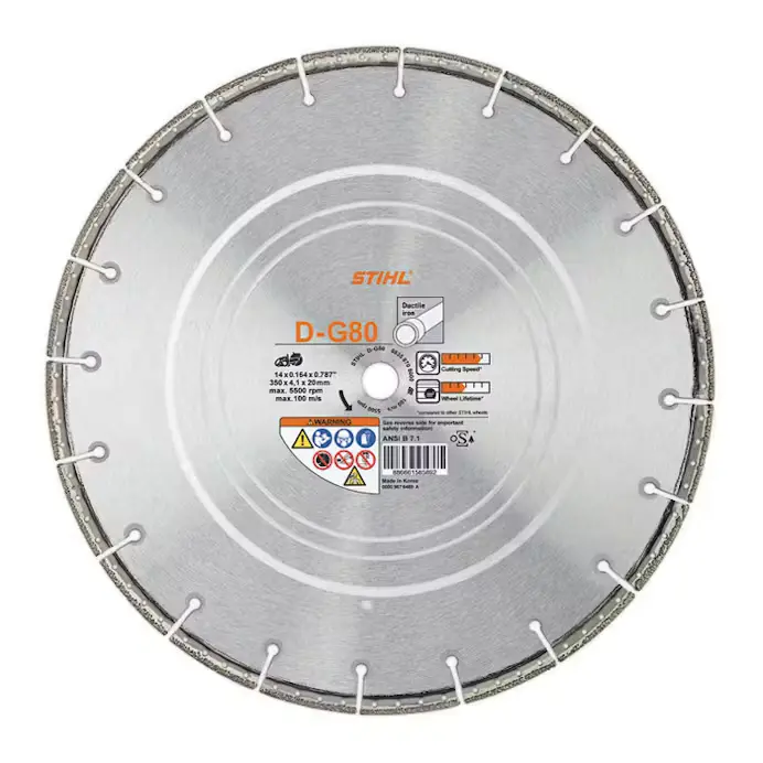 STIHL D-G80 Premium Diamond Blade — 12-Inch General Purpose Cutting Wheel (0835 070 8002)