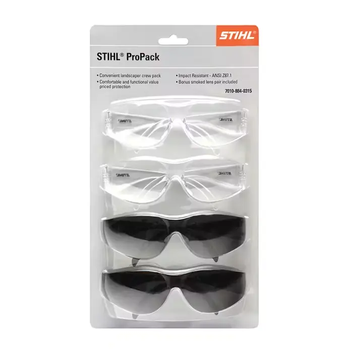 STIHL ProPack Safety Glasses – 4-Pack Blister Pack (Model 7010 884 0315)