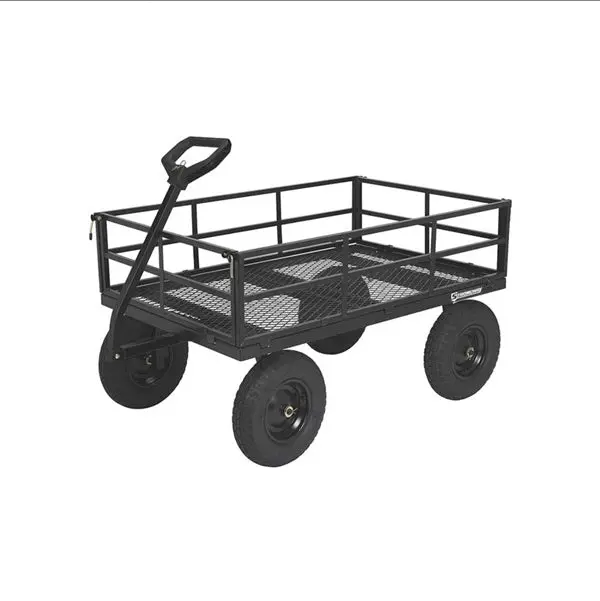 Strongway Heavy-Duty Steel Utility Cart – 1,500-Lb Capacity, 52″ × 34.7″ × 30.5″, 16″ Pneumatic Tires (Model 107090)