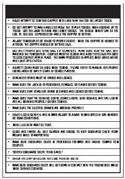 Tractor Towing Safety and Setup Instructions (Part #29456)