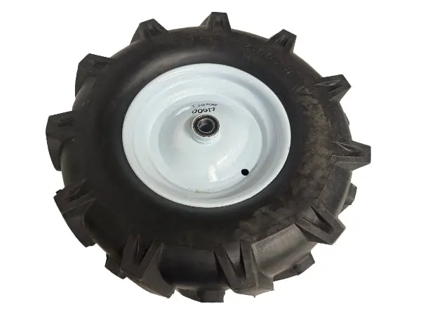 TS0900-00017 16-Inch Solid Tire with 4.0×8 Profile and White Metal Rim