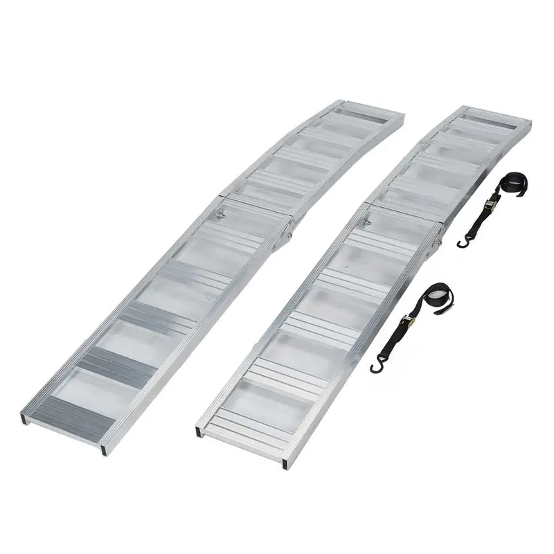Ultra-Tow Folding Arched Aluminum Loading Ramps – 1500 lb Capacity, 90 in Length