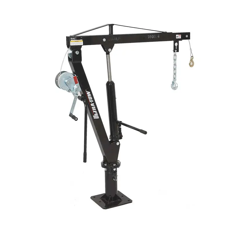 Ultra-Tow Hydraulic Pickup Crane with Hand Winch – 2000 lb Capacity, 5–80 in Adjustable Lift