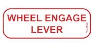 Wheel Control Decal for PH50B Power Harrow (Part No. 336726)