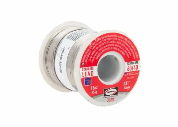 Harris 60/40 Leaded Rosin-Core Solder – 0.8 Mm (1/32") Diameter, 50 Lb Box (331856) 1