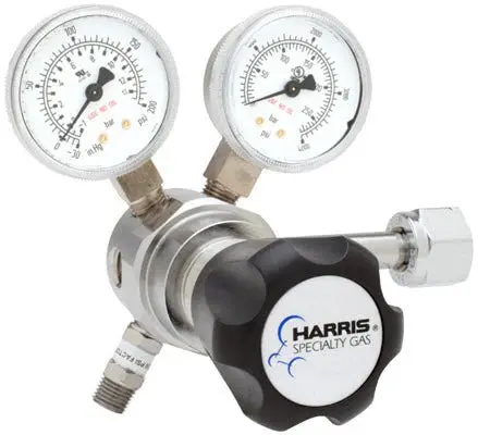 Harris 721C-250-326-D Two-Stage Ultra-High-Purity Regulator – Brass Barstock, 250 Psi Inlet (721C250326D) 1