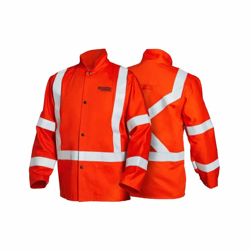 Lincoln Electric K4692-3Xl Flame-Resistant Orange High-Visibility Jacket With Reflective Stripes – Size 3Xl 1